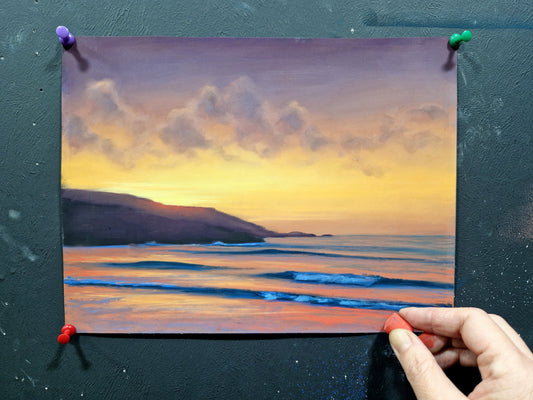 Soft Pastel Workshop - creating sunset skies and reflective seas.