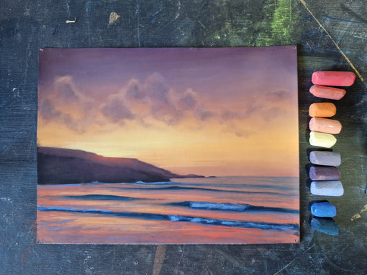 Soft Pastel Workshop - creating sunset skies and reflective seas.