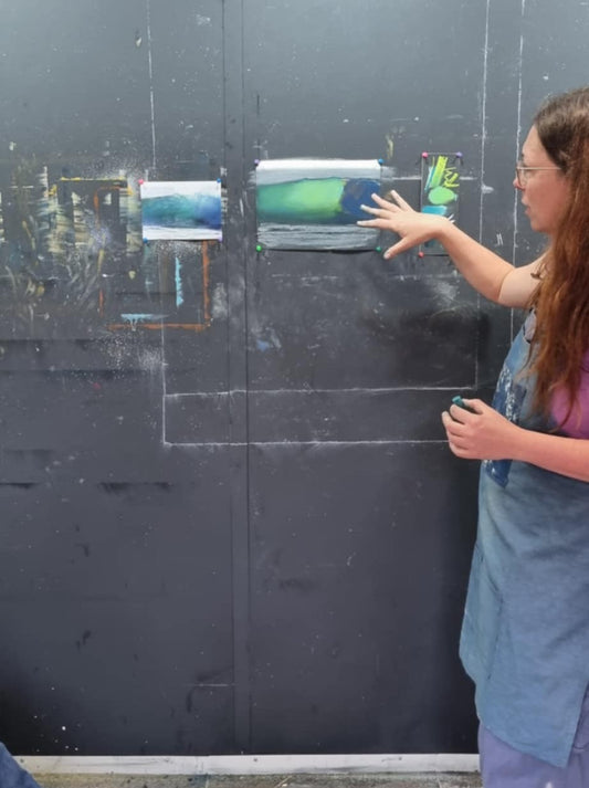 Soft Pastel Workshop - creating backlit turquoise waves - May 23